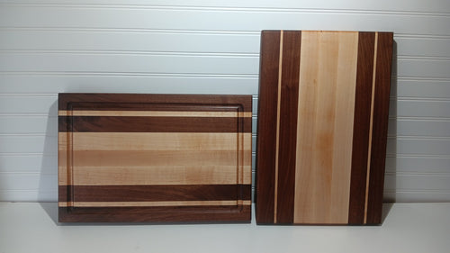 Maple and Walnut Edge-Grain Cutting Board